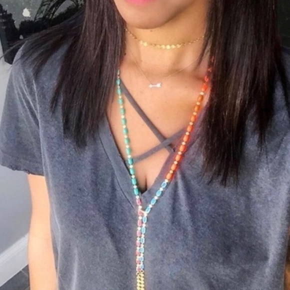 Stella & Dot | Dainty Gold Bracelet🌈Necklace VividBRIGHT Poppy - Picture 6 of 8